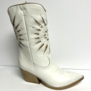Golo Mae Women's Western Boots White, Size 9.5M